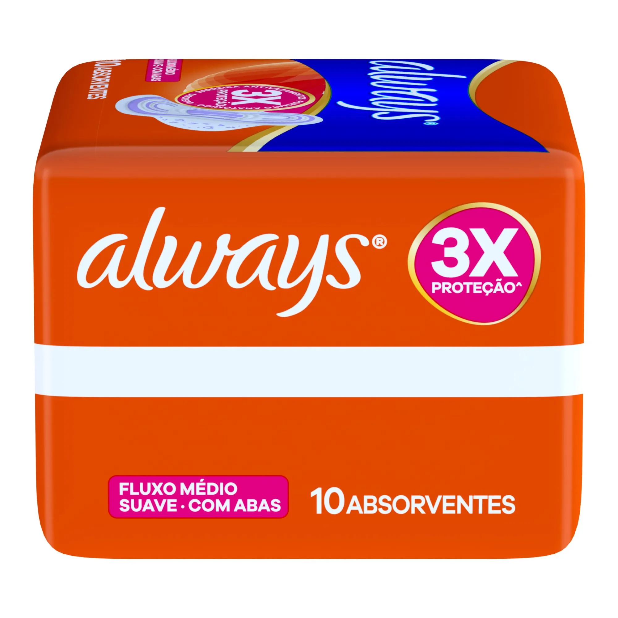 Absorvente Always Fluxo Médio Suave Com Abas 10 Unidades — foto 3