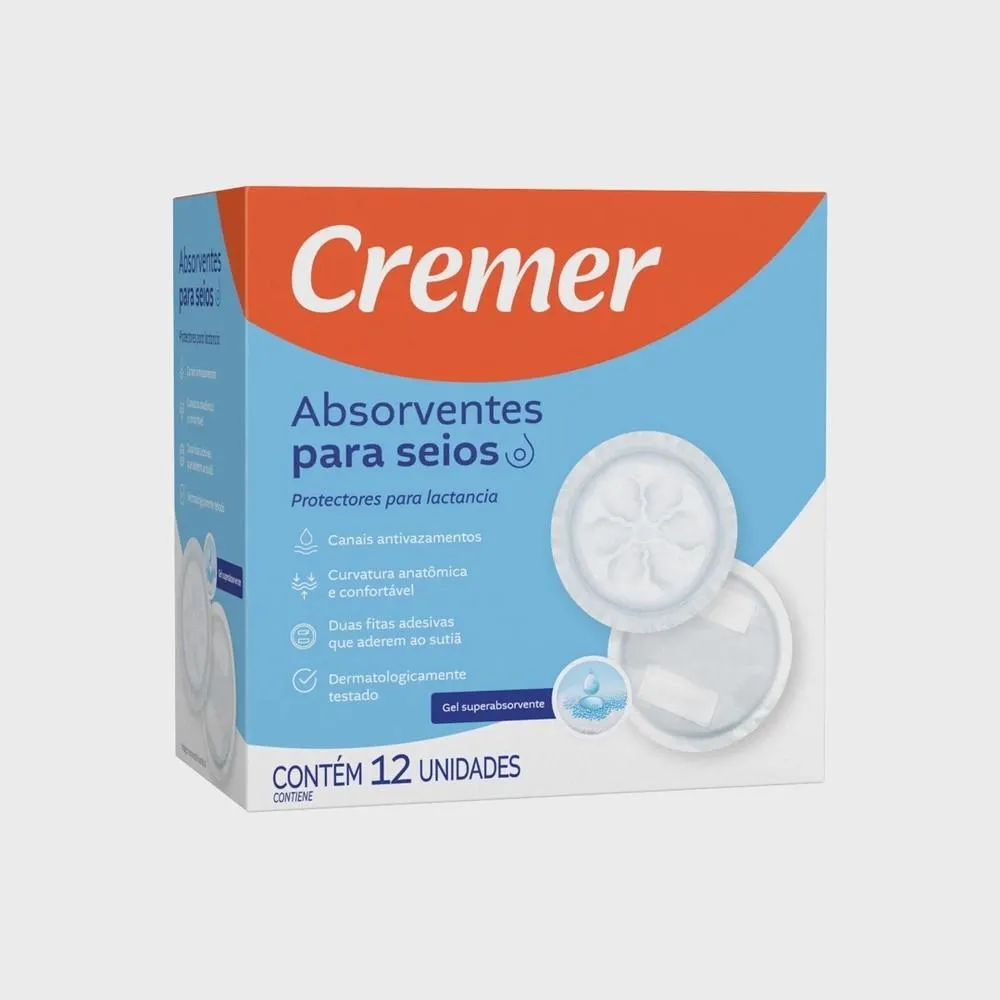 Absorvente em Gel Protetor para Seios 12 Unidades Cremer