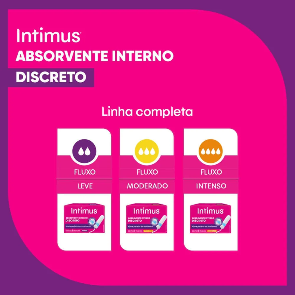 Absorvente Interno Intimus Discreto Mini 8 Unidades — foto 9