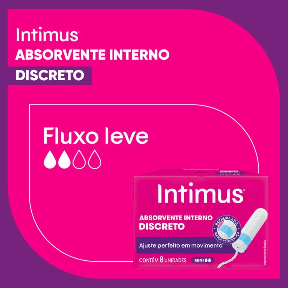 Absorvente Interno Intimus Discreto Mini 8 Unidades — foto 10