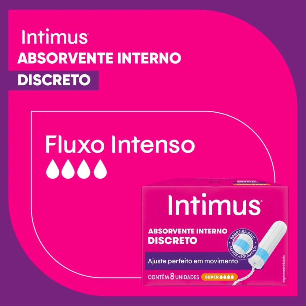 Absorvente Interno Intimus Discreto Super 16 Unidades — foto 12