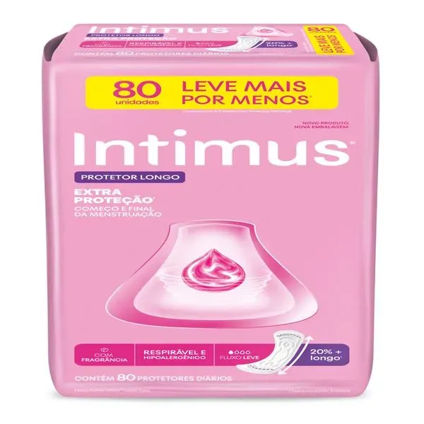 Absorvente Intimus Extra Proteção Longo Sem Abas 80 Unidades