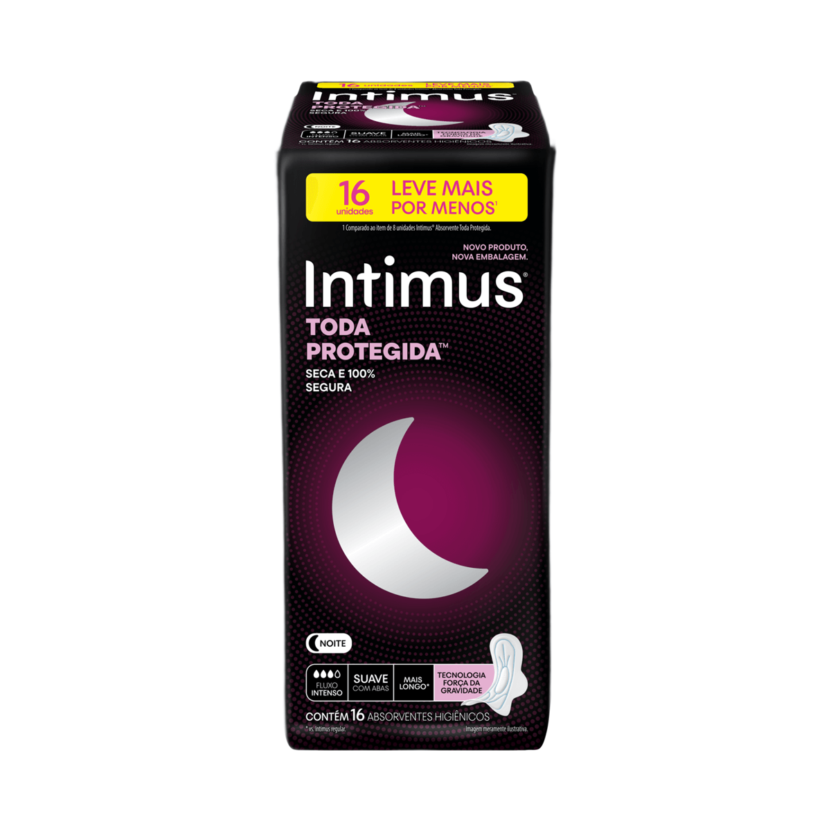 Absorvente Intimus Noturno Cobertura Suave com Abas 16 Unidades — foto 3