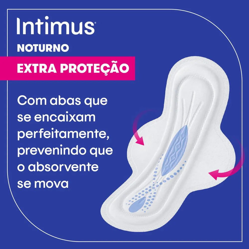 Absorvente Intimus Noturno Cobertura Suave com Abas 16 Unidades — foto 9