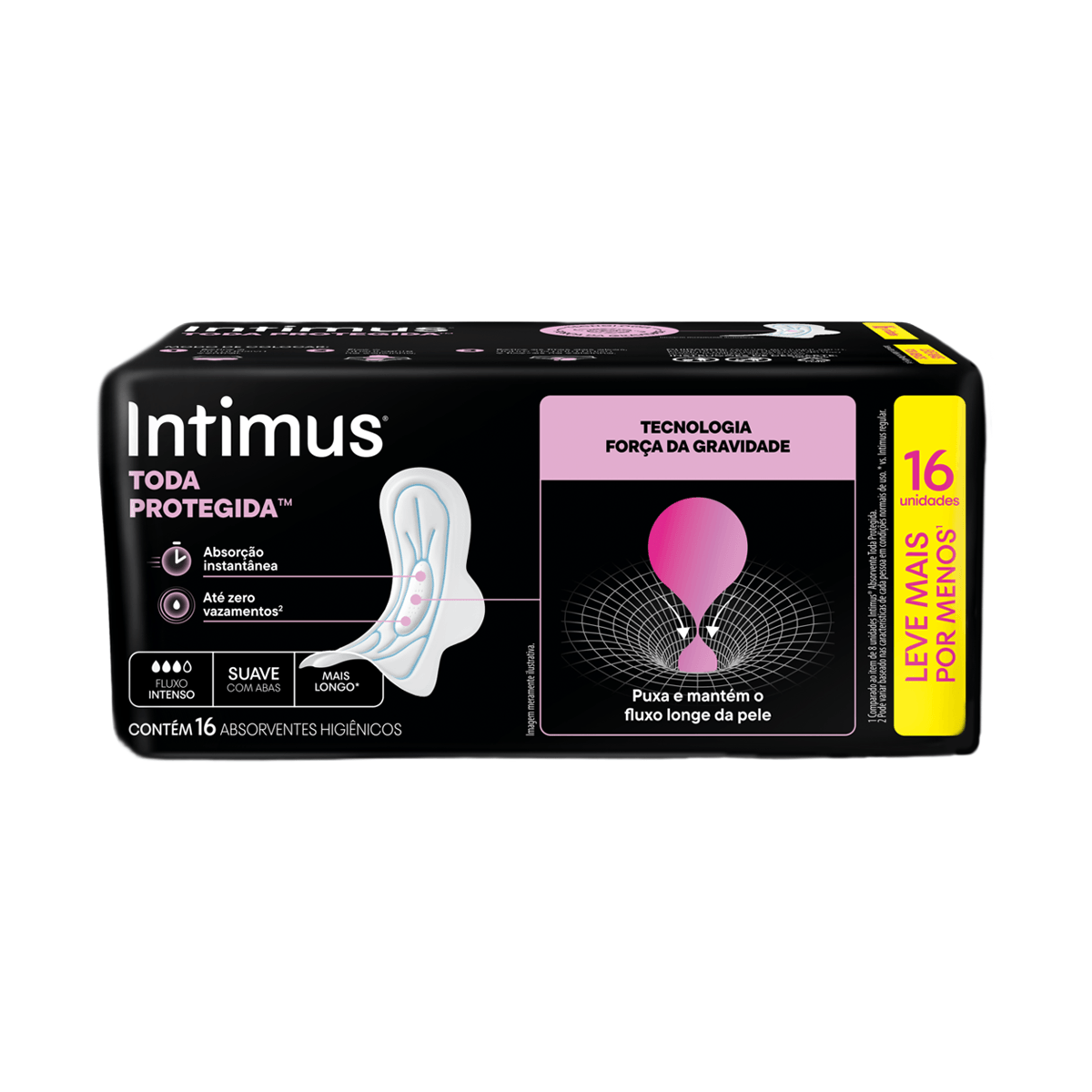 Absorvente Intimus Noturno Cobertura Suave com Abas 16 Unidades — foto 2
