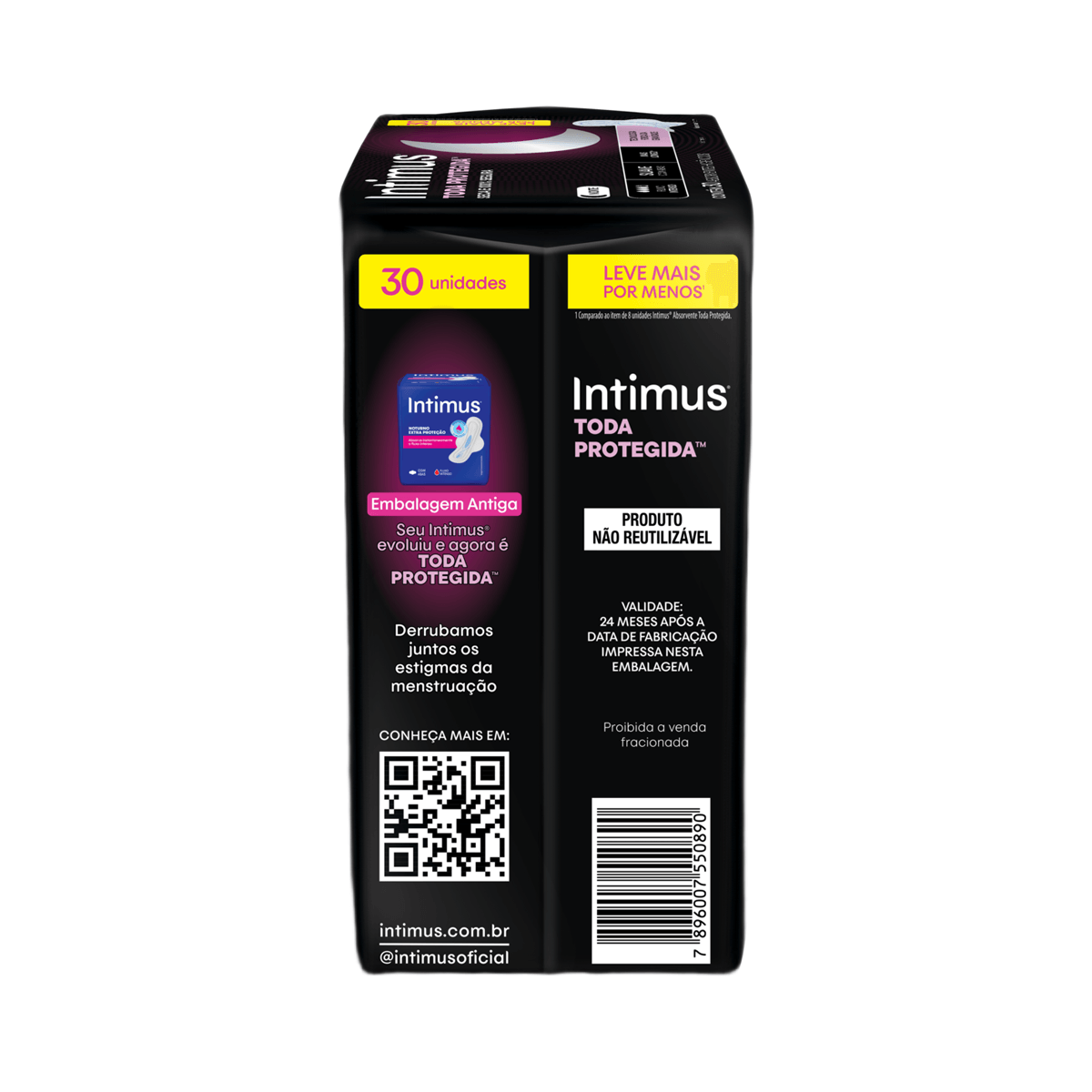 Absorvente Intimus Noturno Cobertura Suave com Abas 30 Unidades — foto 3