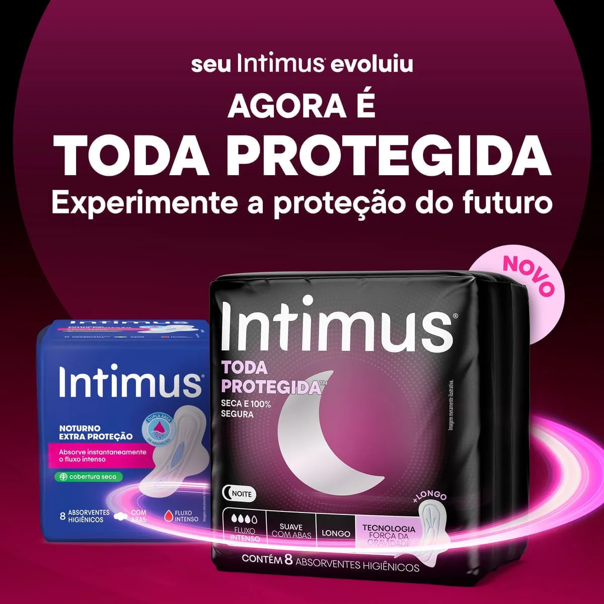 Absorvente Intimus Noturno Cobertura Suave com Abas 30 Unidades — foto 6