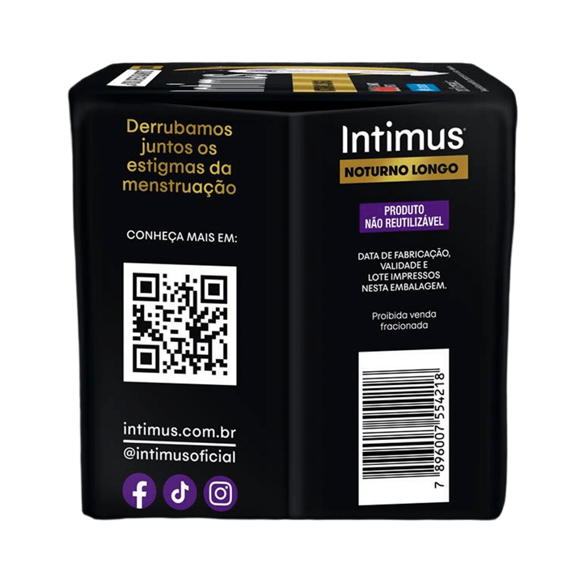 Absorvente Intimus Noturno Suave Extra Longo Com Abas 10 Unidades — foto 2