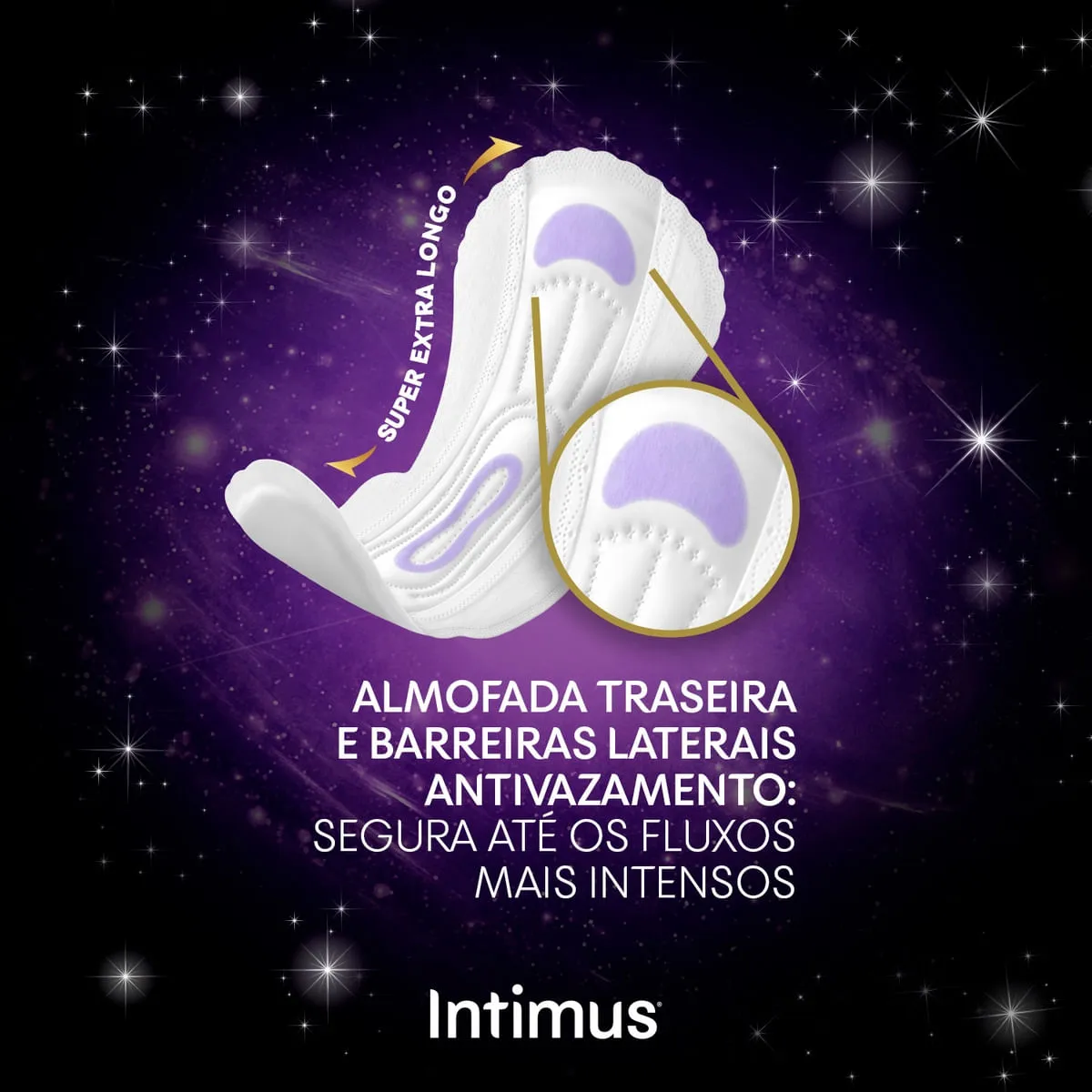 Absorvente Intimus Noturno Suave Extra Longo Com Abas 10 Unidades — foto 4