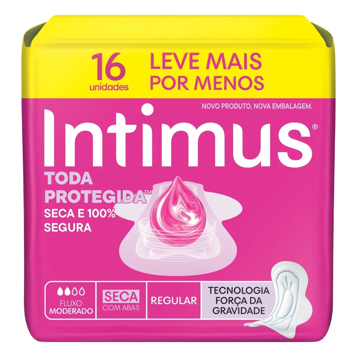 Absorvente Intimus Toda Protegida Dia Seca Com abas - 16 un