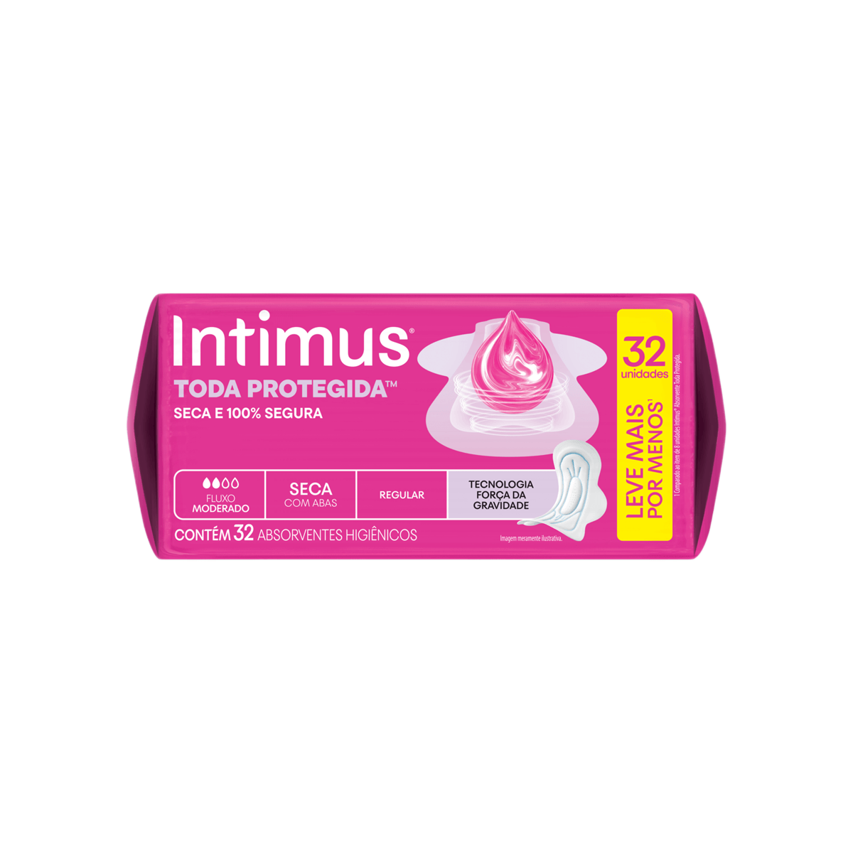 Absorvente Intimus Toda Protegida Dia Seca Com abas - 32 un — foto 4