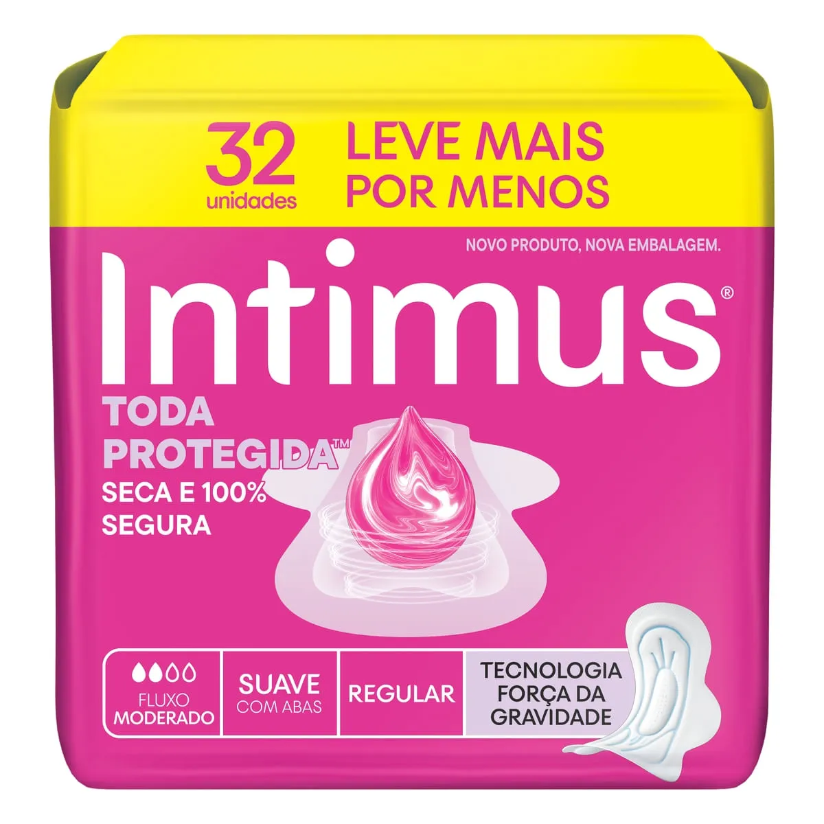 Absorvente Intimus Toda Protegida Dia Suave Com abas - 32 un