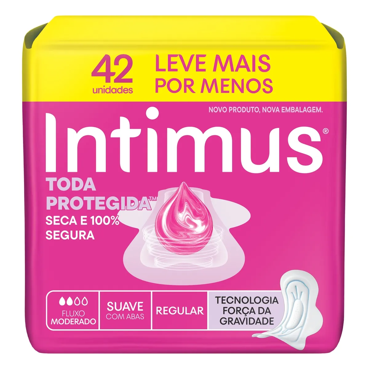 Absorvente Intimus Toda Protegida Dia Suave Com abas - 42 un