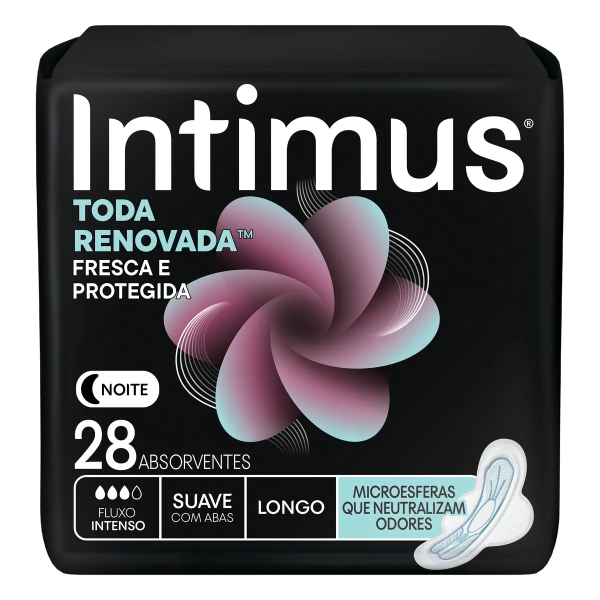 Absorvente Intimus Toda Renovada Noite Suave - 28 un