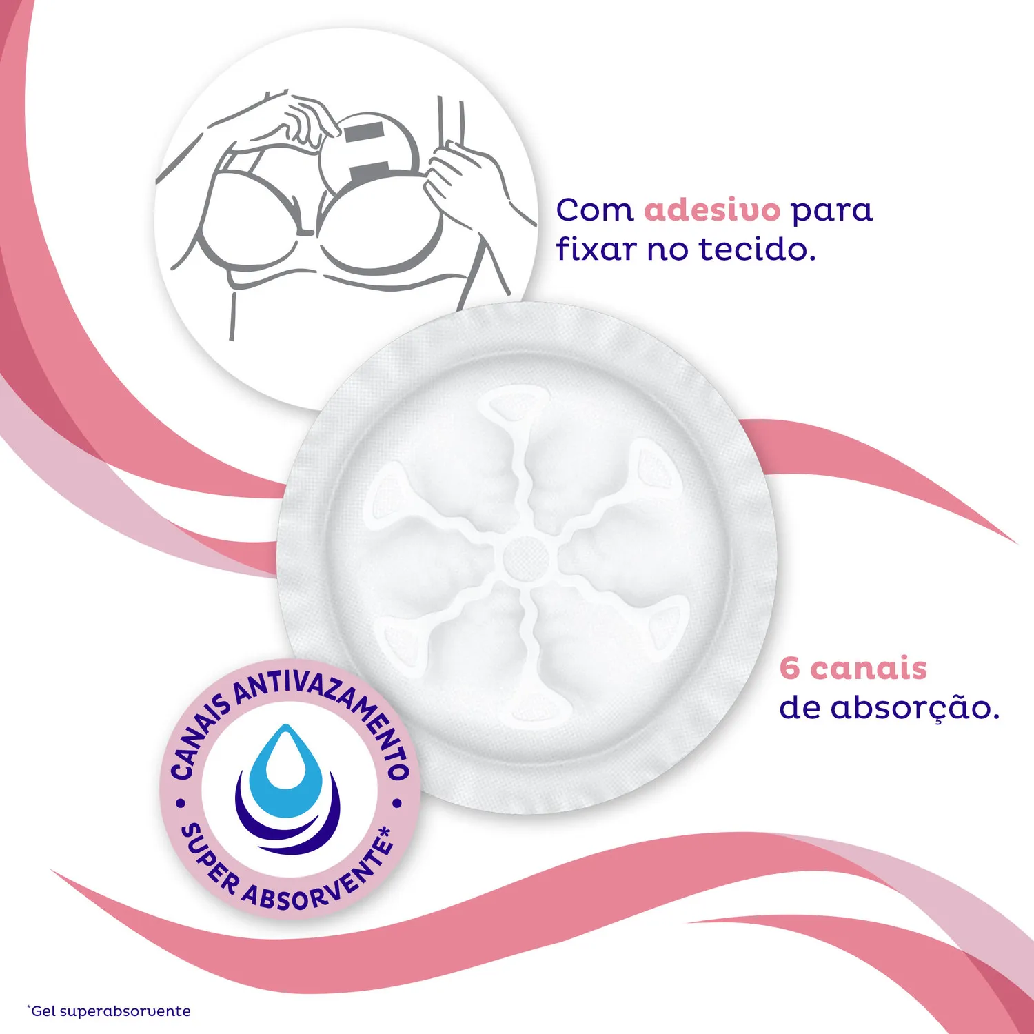 Absorvente para Seios York Descartável Anatômico Algodão 12 Unidades — foto 2
