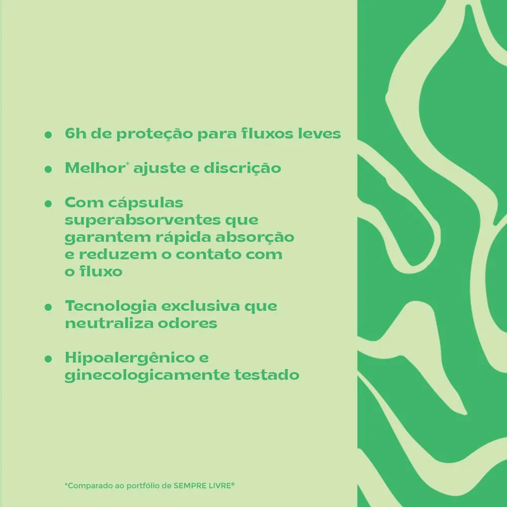 Absorvente Sempre Livre Adapt Cobertura Suave Sem Abas 8 Unidades — foto 4