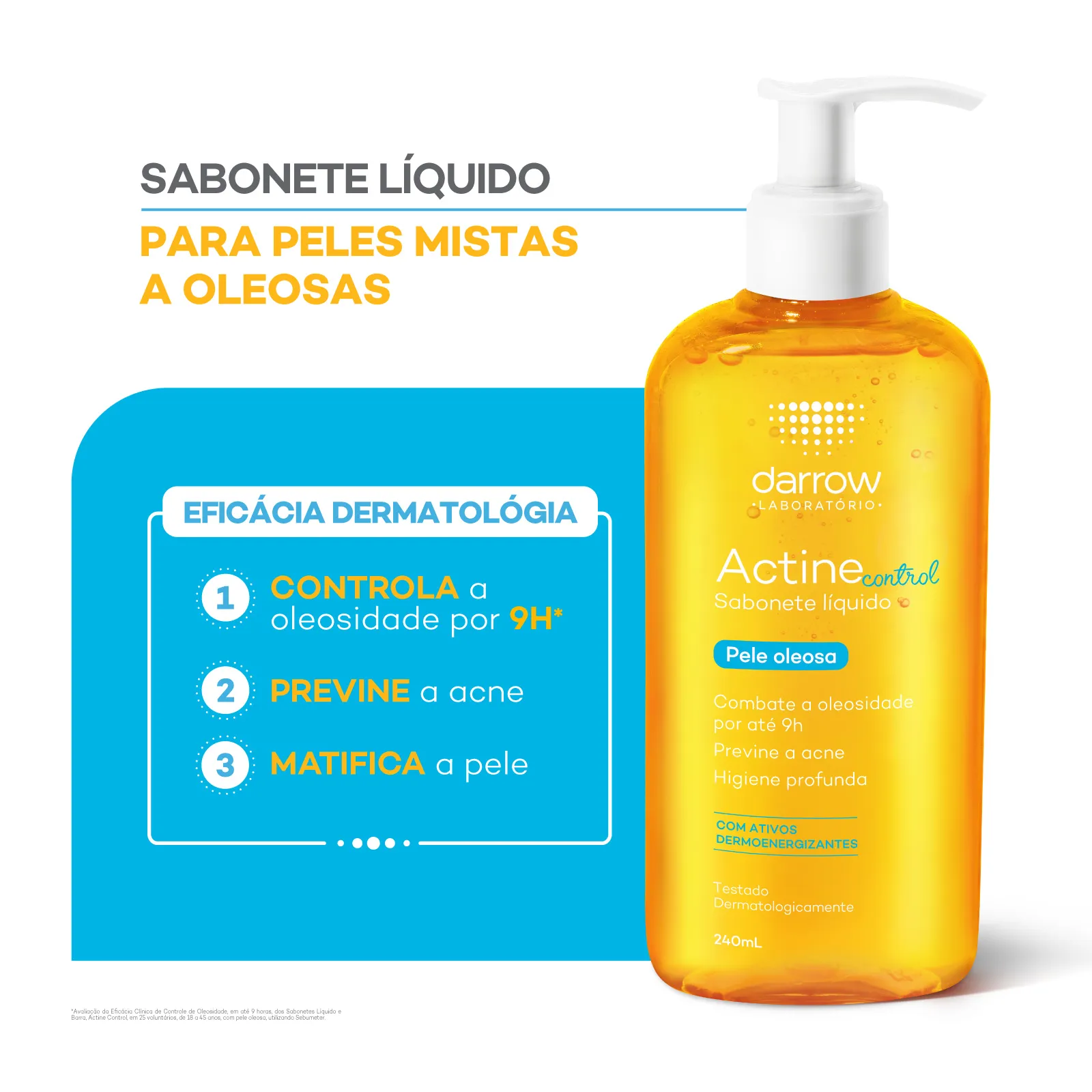 Actine control sabonete Líquido Para pele Oleosa 240ml — foto 5