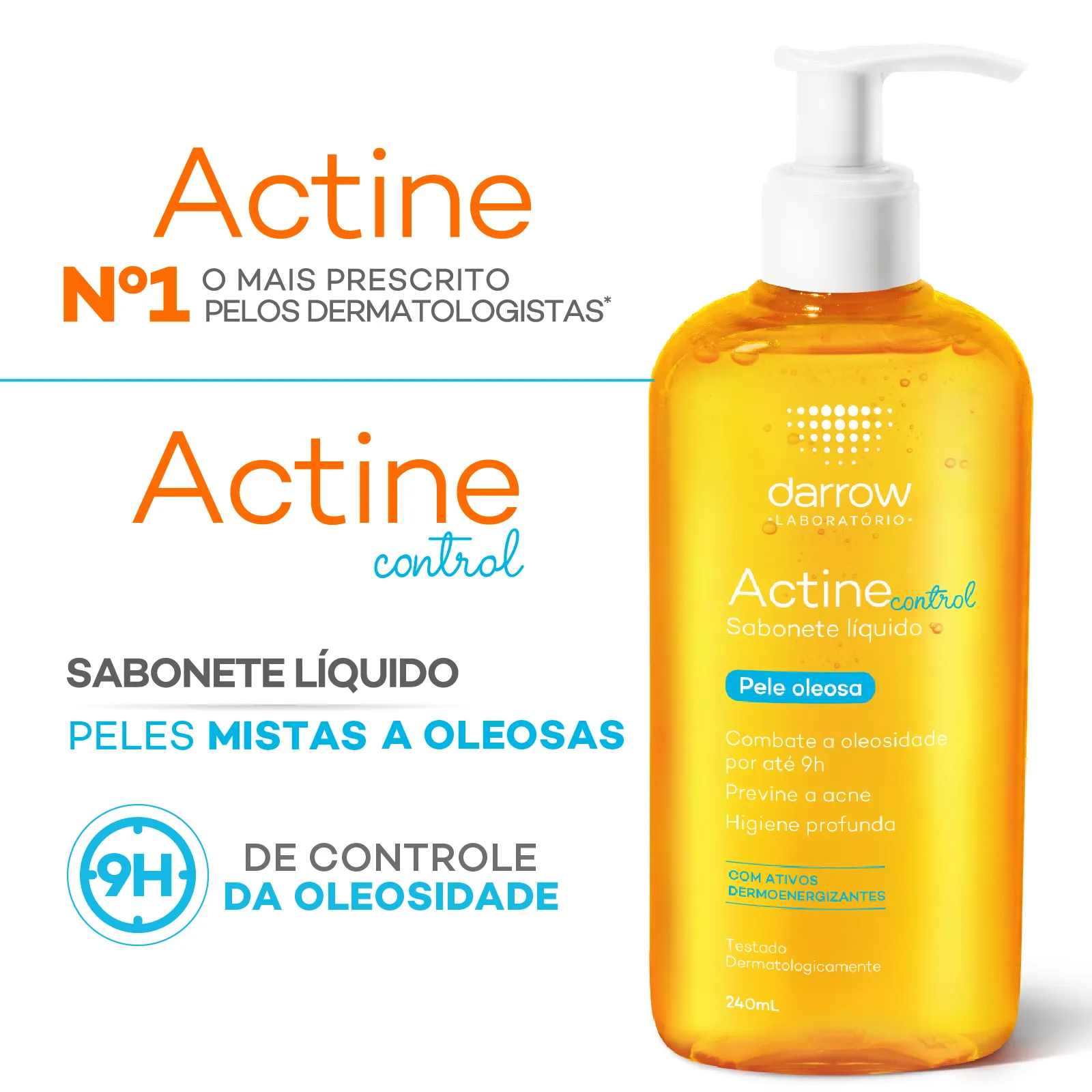 Actine control sabonete Líquido Para pele Oleosa 240ml — foto 4