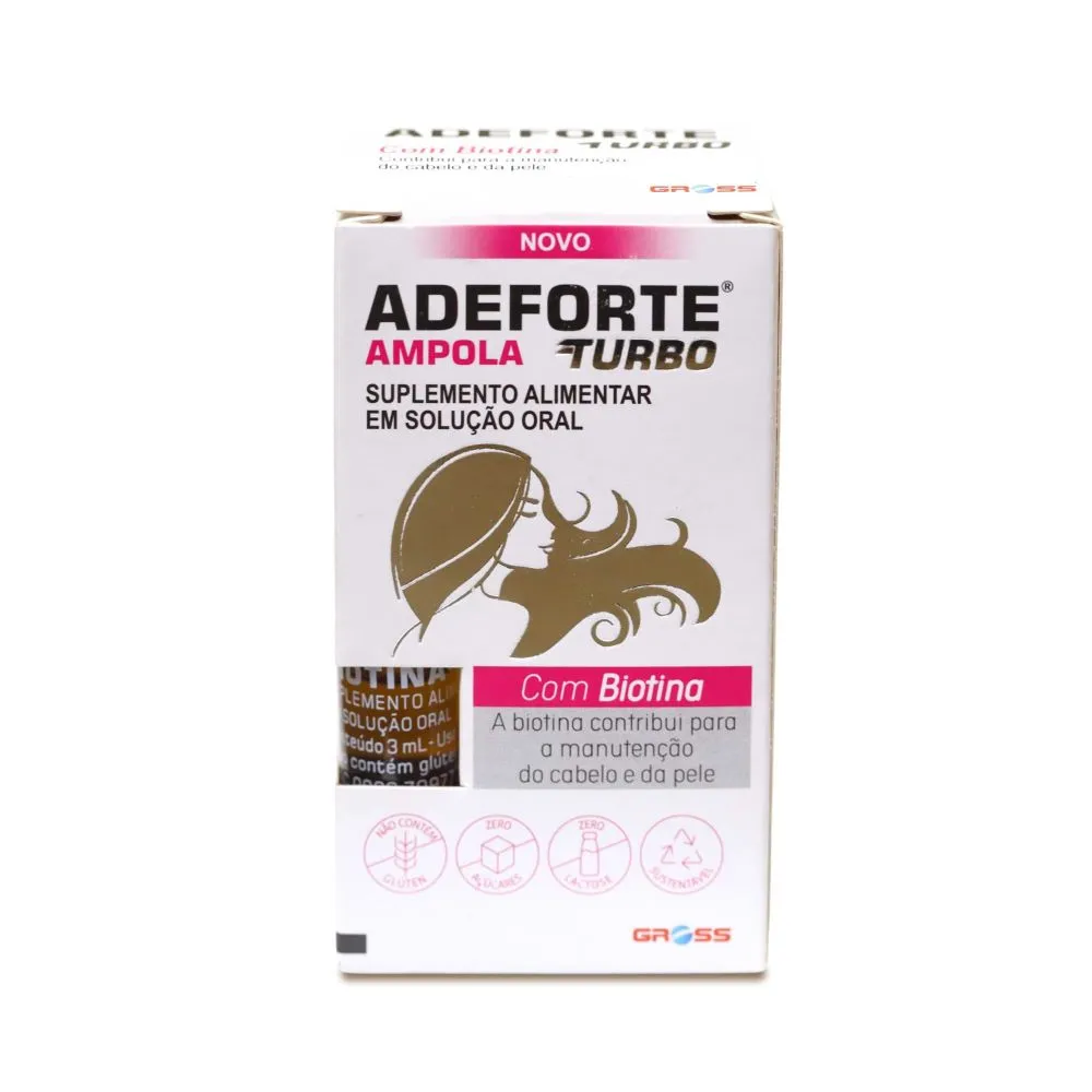 Adeforte Turbo Solução Oral 1 Ampola + 1 Ampola de Biotina 3ml