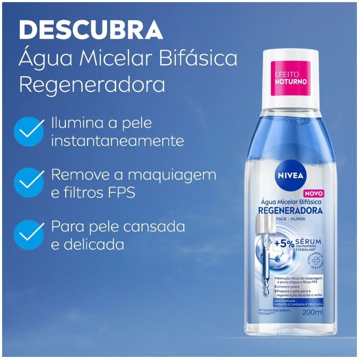 Água Micelar Bifásica Nivea Regeneradora 200ml — foto 3