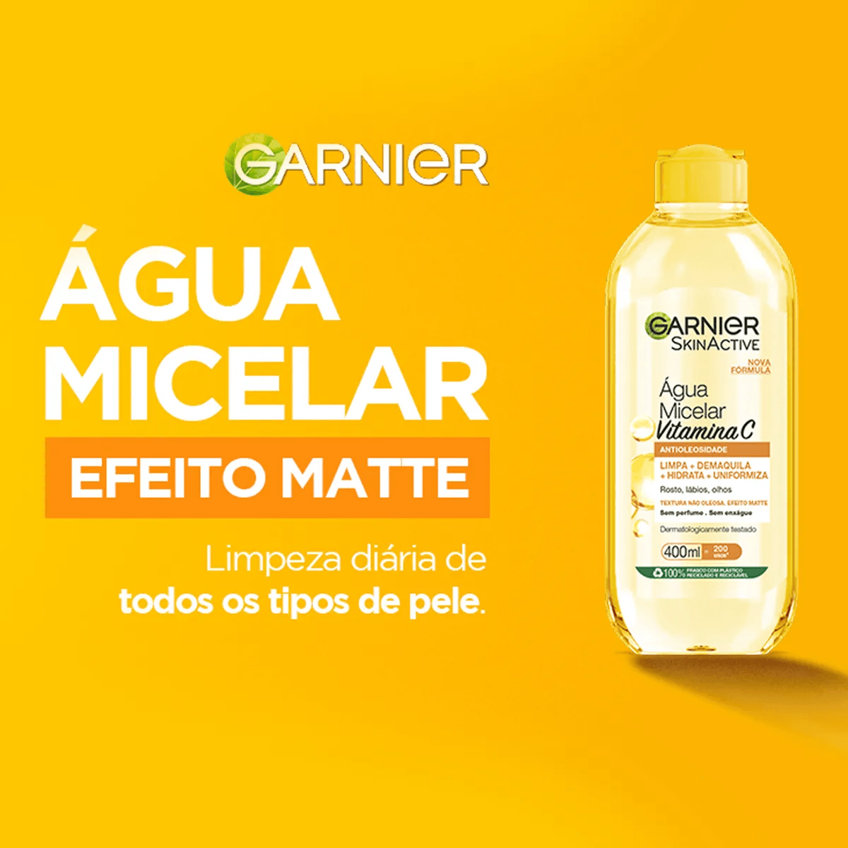 Água Micelar Garnier SkinActive Antioleosidade com Vitamina C 400ml — foto 5