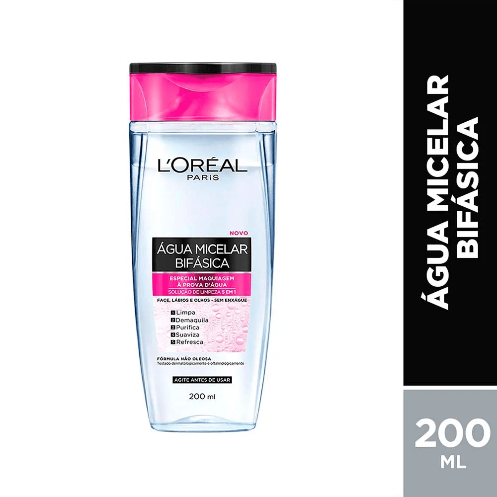 Água Micelar L’Oréal Paris Bifásica 5 em 1 200ml