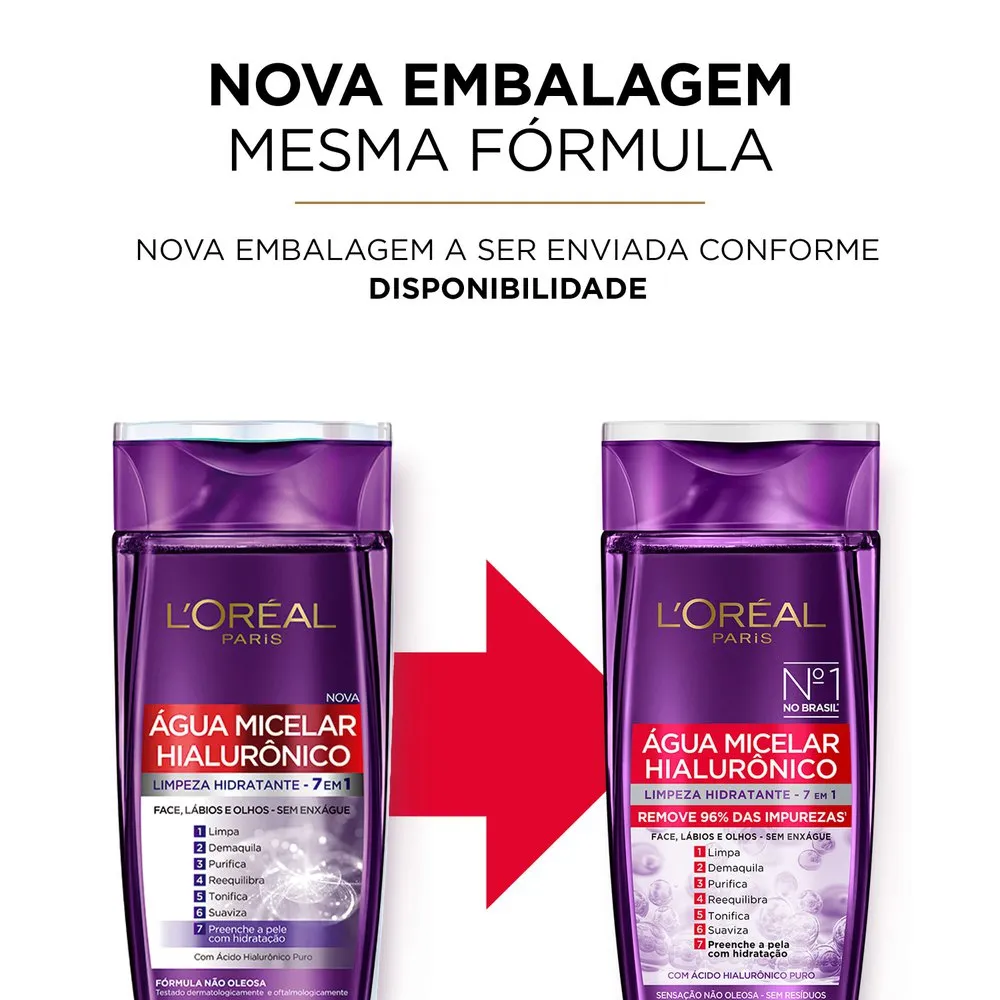 Água Micelar L'Oréal Paris Hialurônico 7 em 1 200ml — foto 3