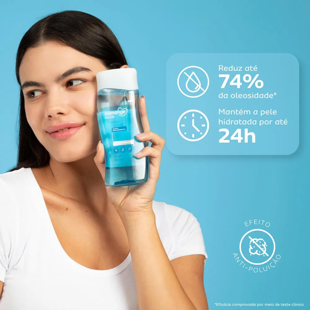 Água Micelar Monange Demaquilante Ácido Hialurônico 200ml — foto 3