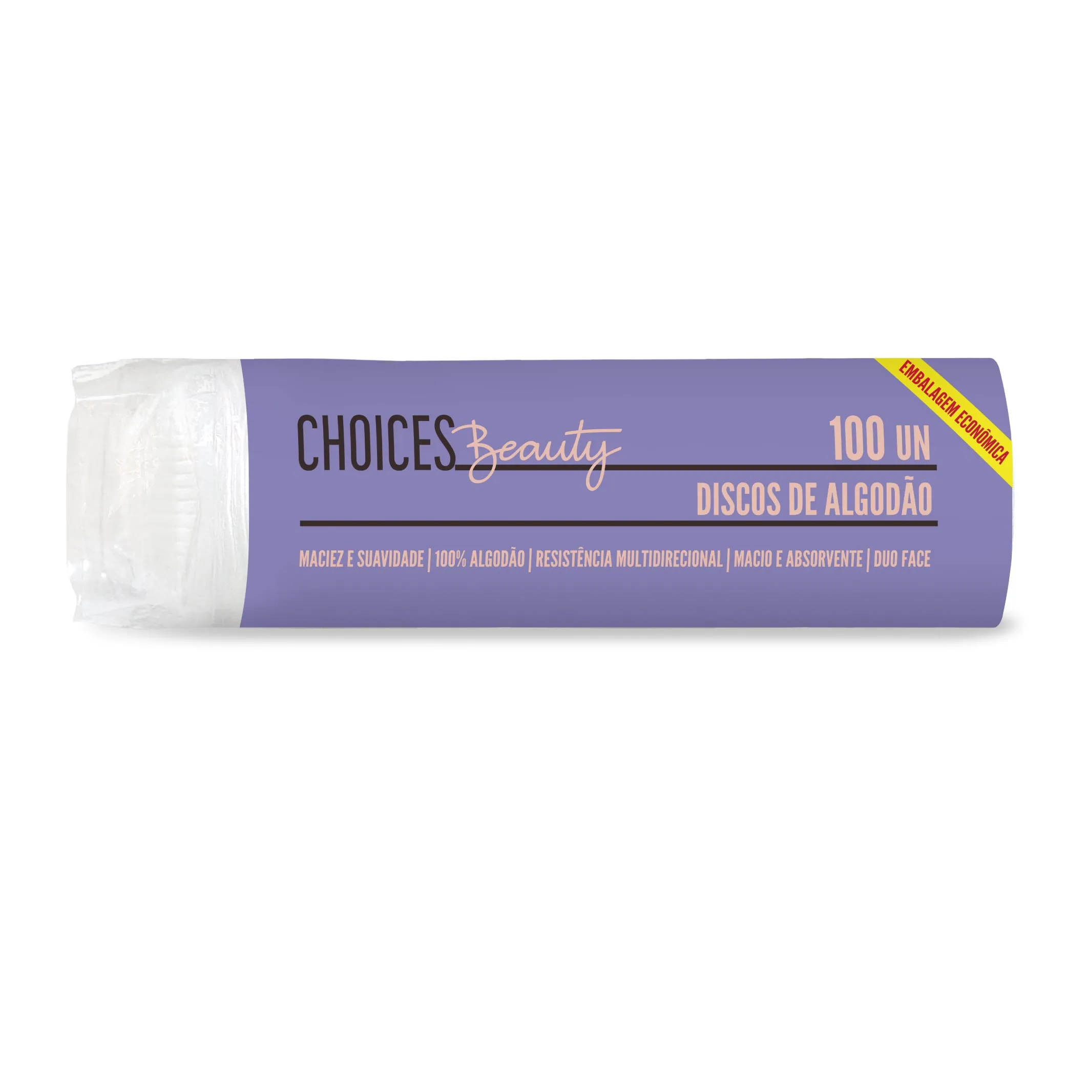 Algodão Choices Beauty Disco Leve 100 Pague 80 Unidades