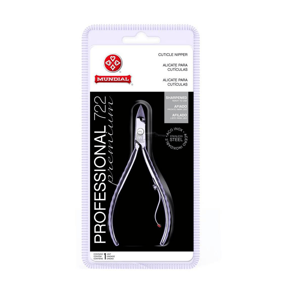 Alicate de Cutícula Mundial Profissional 722 Aço Inox 1 Unidade