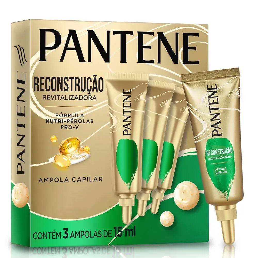 Ampola de Tratamento Pantene Pro-V Reconstrução Revitalizadora Pérolas 15ml 3 Unidades