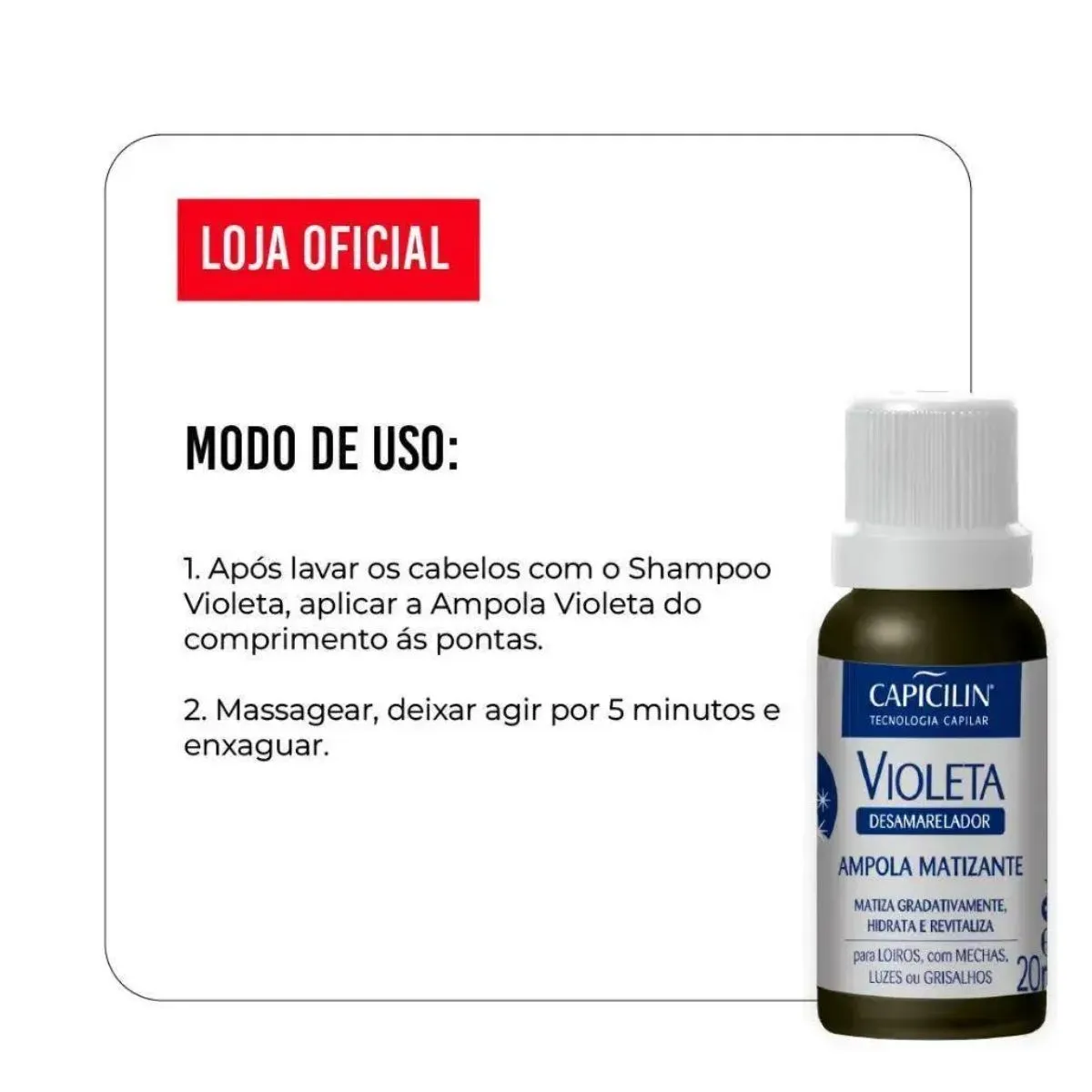 Ampola Matizante Capicilin Violeta 20ml — foto 2