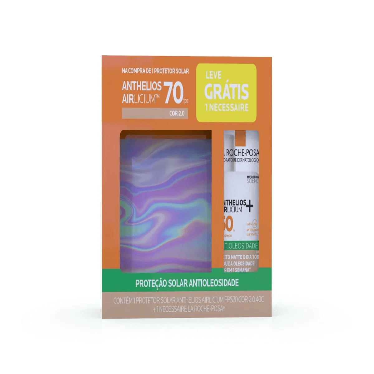 Anthelios Airlicium Fps70 Cor 2.0 40g Gratis Necessaire La Roche Posay