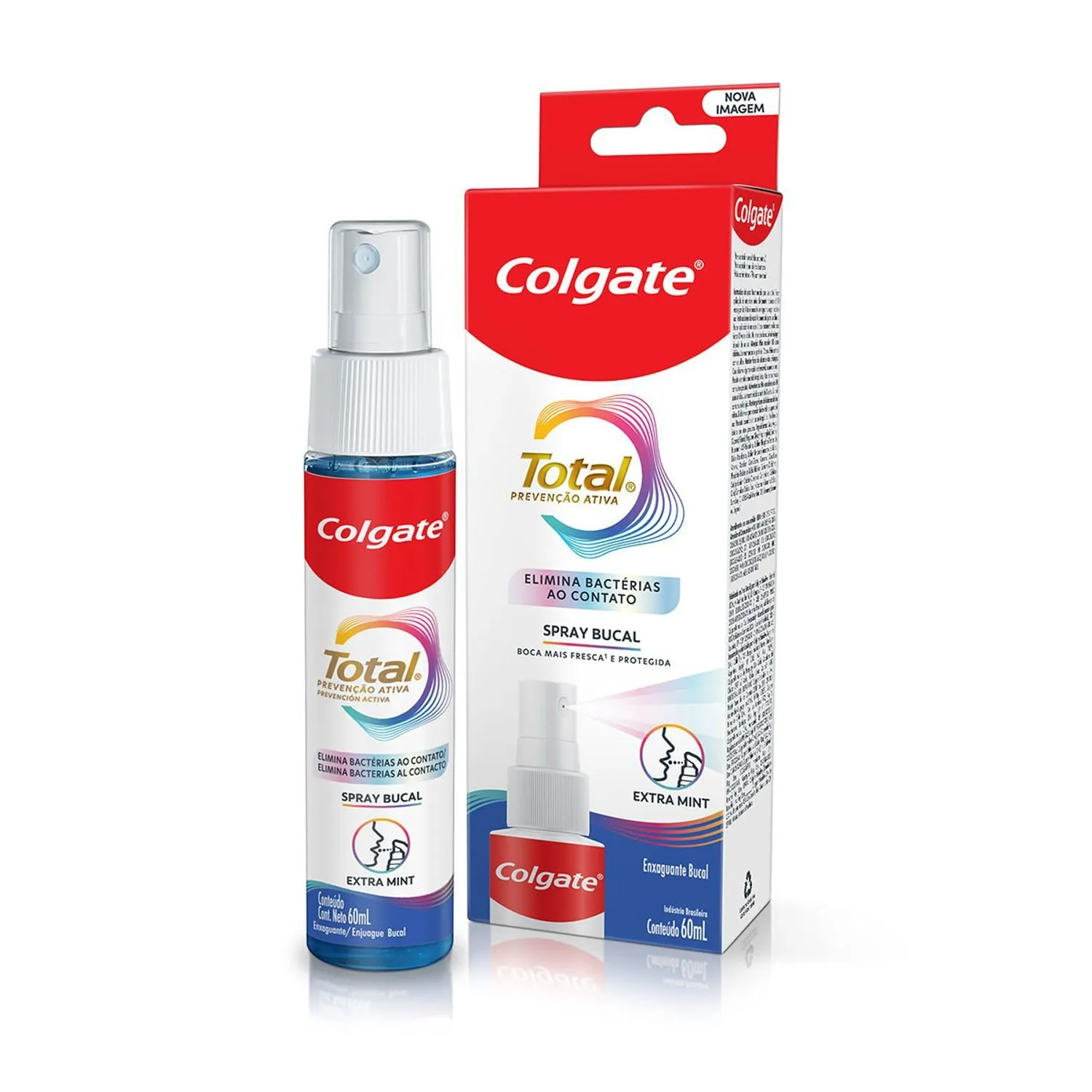 Antisséptico Bucal Colgate Total 12 Prevenção Ativa Sem Álcool Sabor Extra Mint Spray 60ml