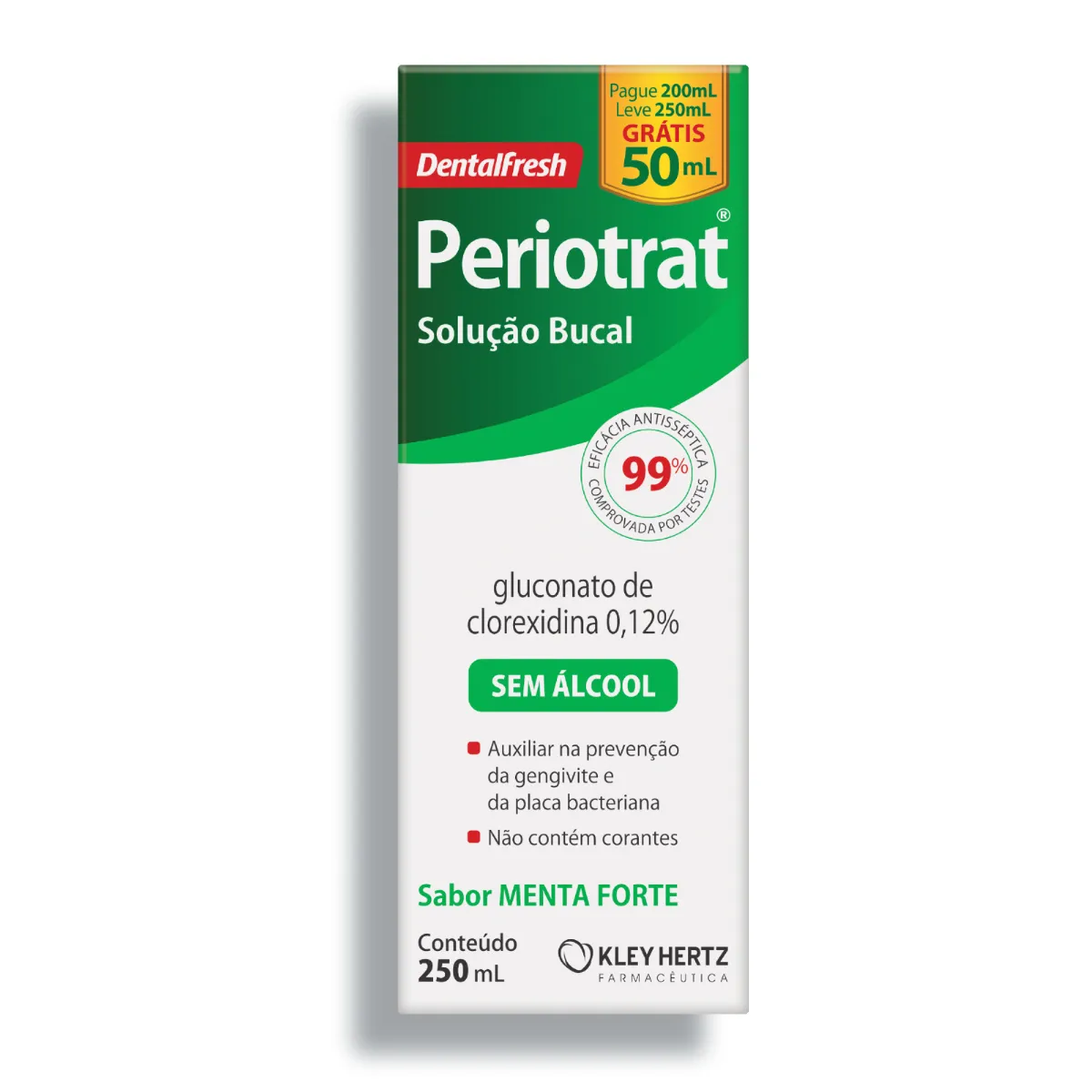 Antisséptico Bucal Periotrat com Clorexidina 0,12% Sabor Menta 250ml