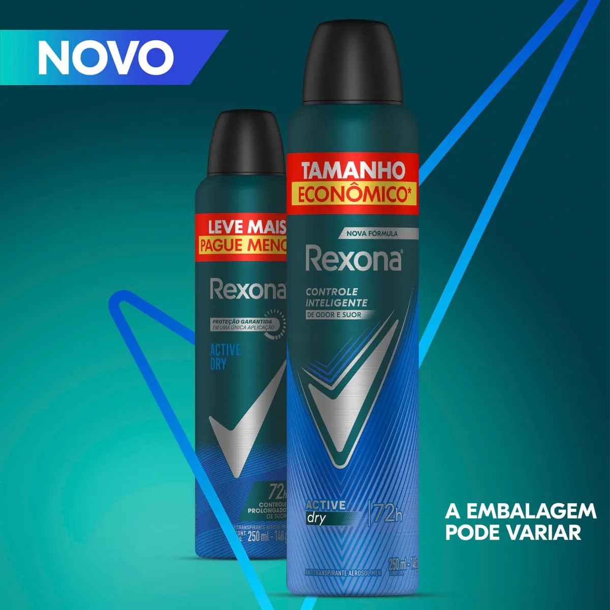 Antitranspirante Aerosol Rexona Men Active Dry 250ml — foto 5