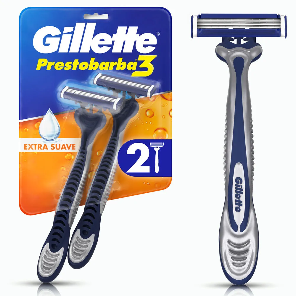 Aparelho de Barbear Descartável Gillette Prestobarba 3 Extra Suave 2 Unidades