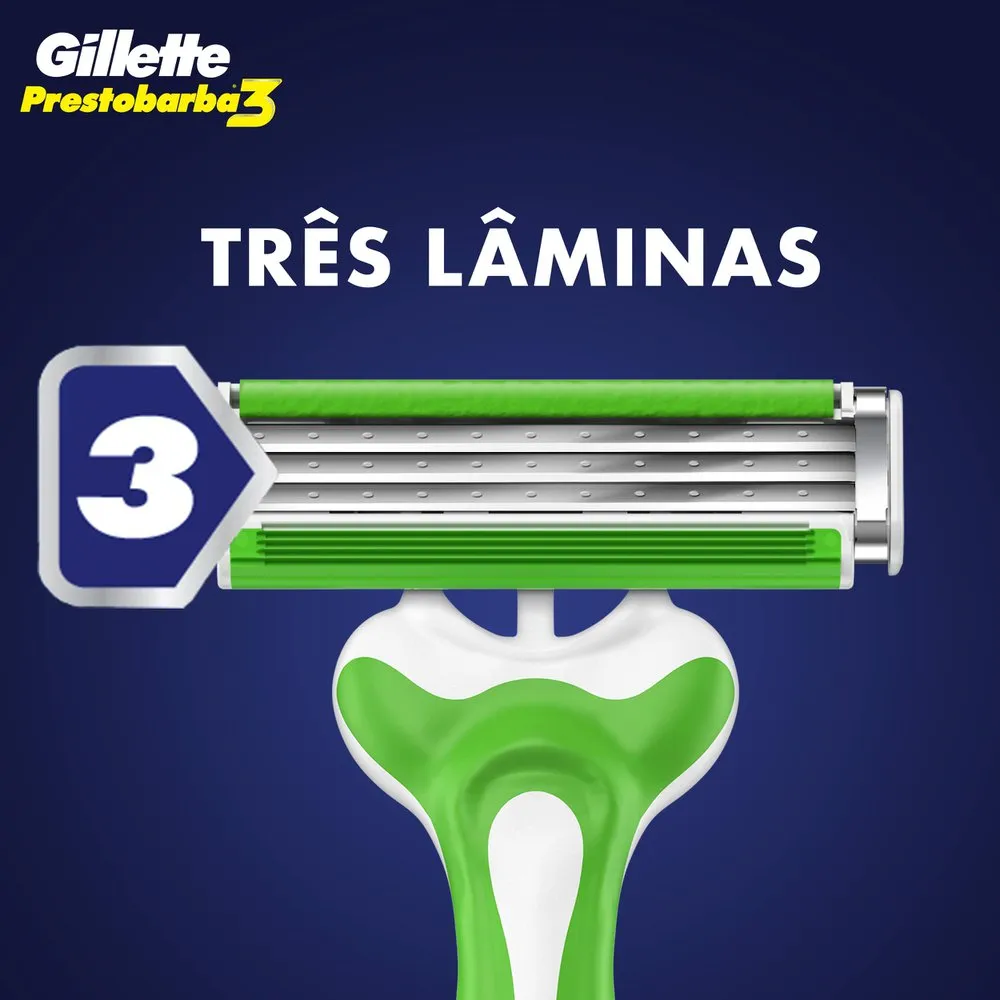 Aparelho de Barbear Descartável Gillette Prestobarba 3 Sensitive 8 Unidades — foto 11
