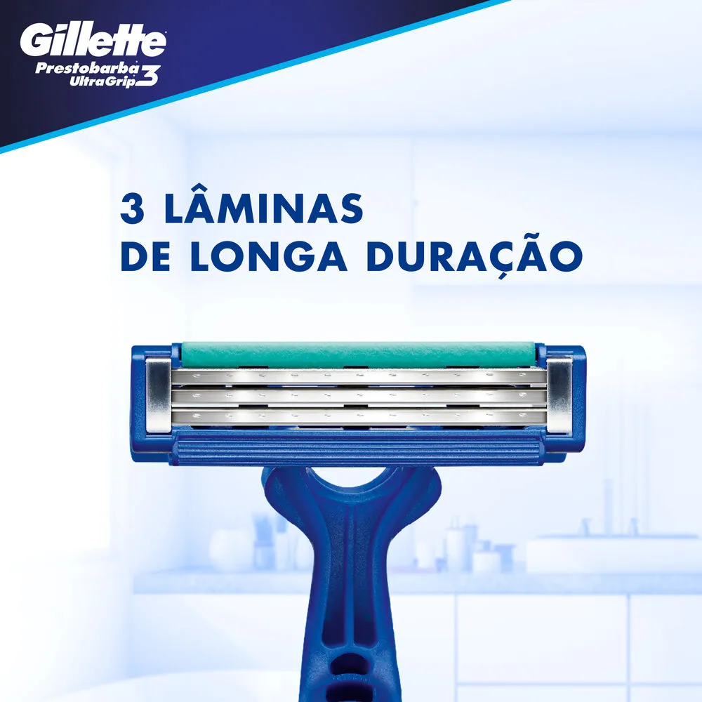 Aparelho de Barbear Descartável Gillette Prestobarba Ultragrip 3 2 Unidades — foto 5