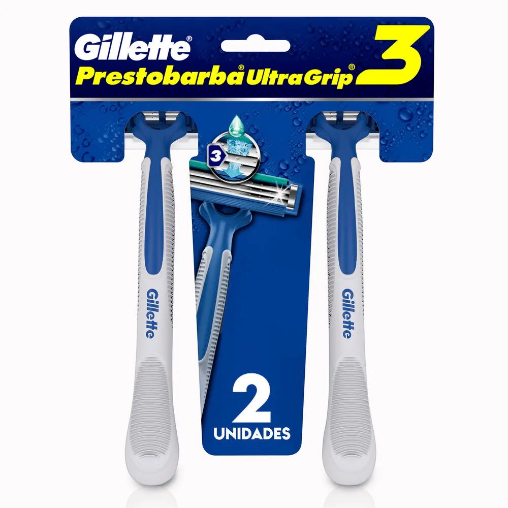 Aparelho de Barbear Descartável Gillette Prestobarba Ultragrip 3 2 Unidades