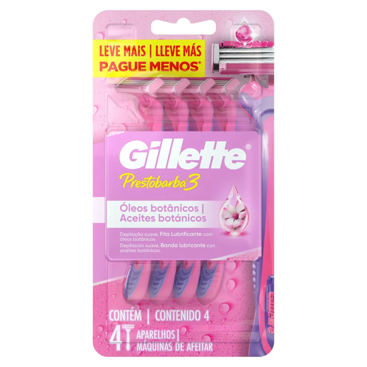 Aparelho de Depilação Descartável Gillette Prestobarba 3 Feminino 4 Unidades — foto 8