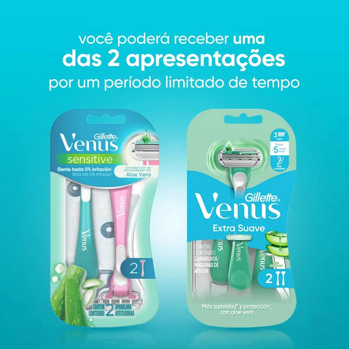 Aparelho de Depilação Descartável Gillette Venus Sensitive 2 Unidades — foto 7