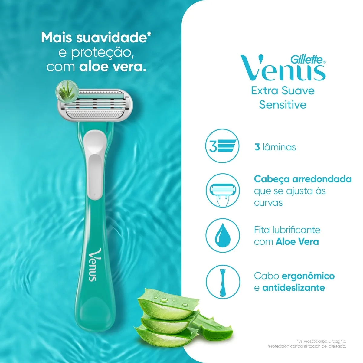 Aparelho de Depilação Descartável Gillette Venus Sensitive 2 Unidades — foto 2