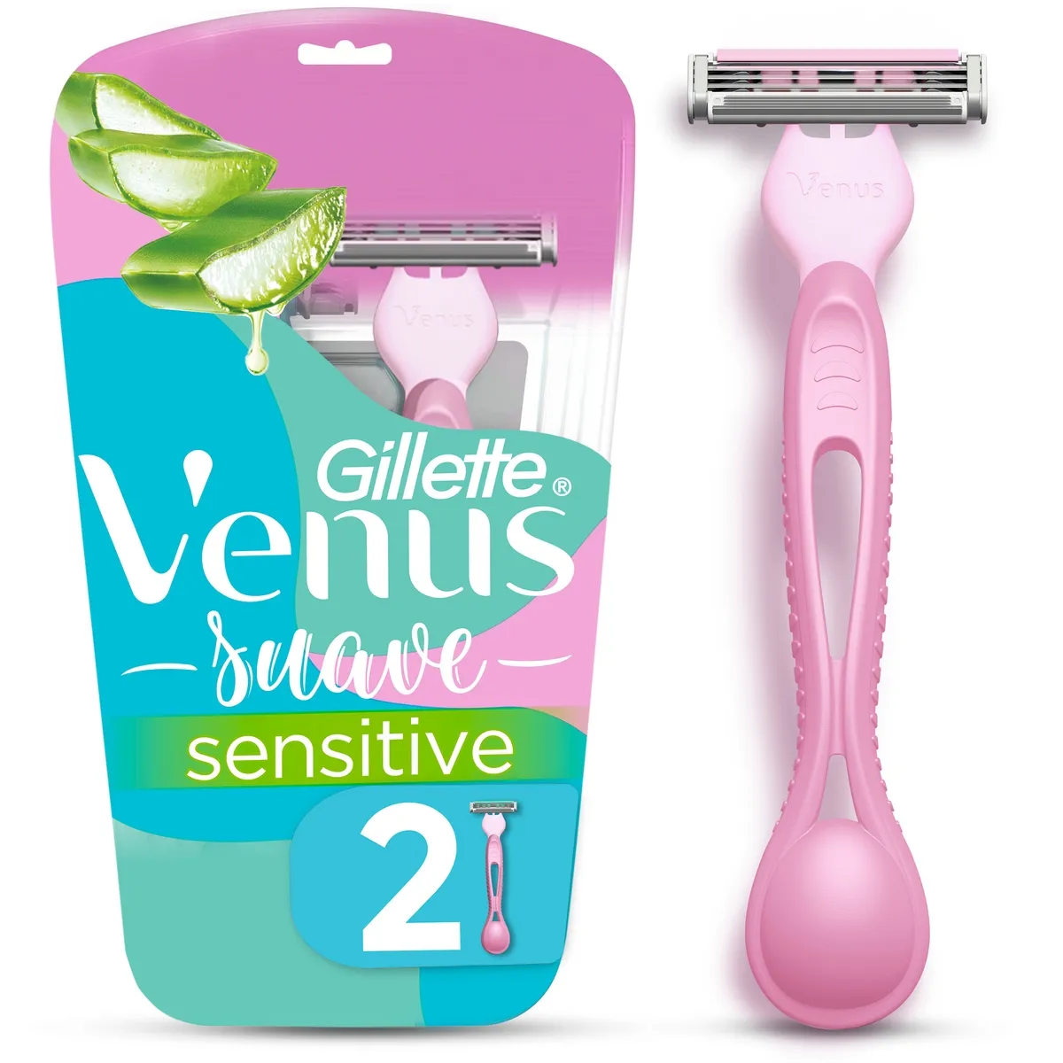 Aparelho de Depilação Descartável Gillette Venus Suave Sensitive 2 Unidades
