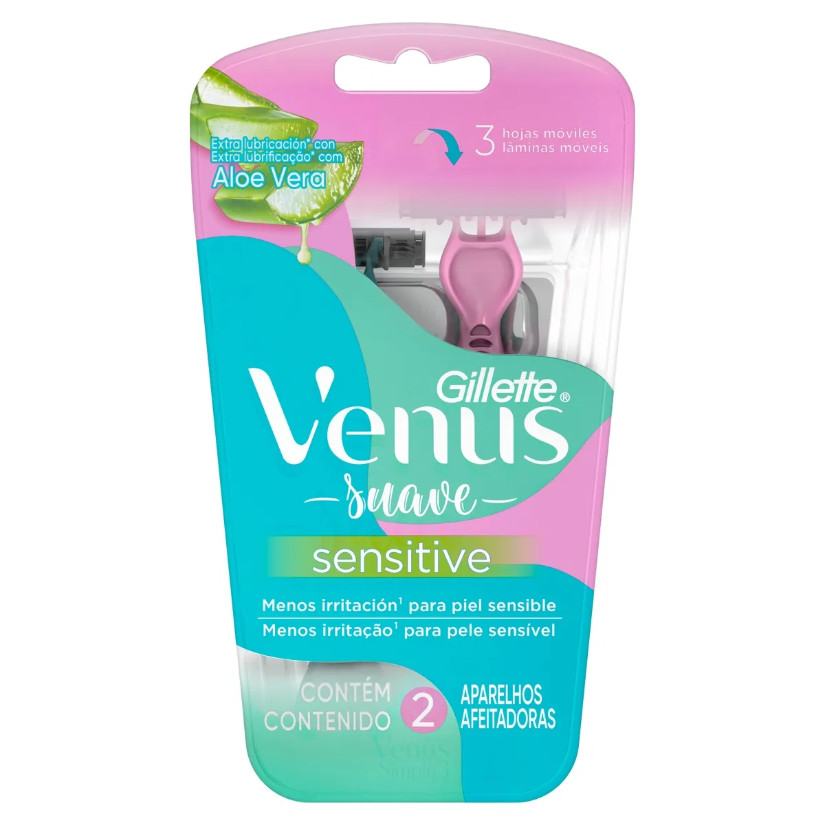 Aparelho de Depilação Descartável Gillette Venus Suave Sensitive 2 Unidades — foto 8