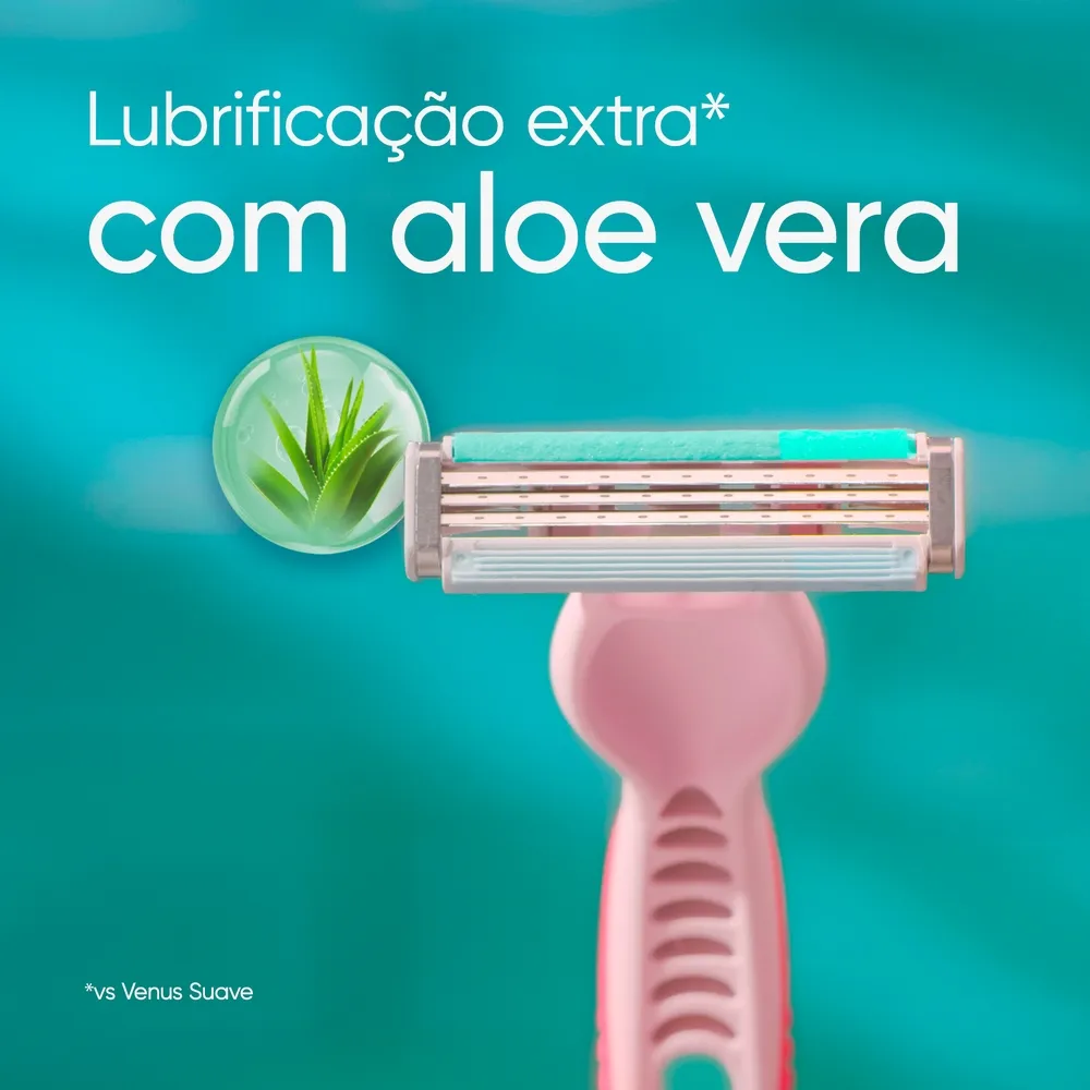 Aparelho de Depilação Descartável Gillette Venus Suave Sensitive 4 Unidades — foto 7