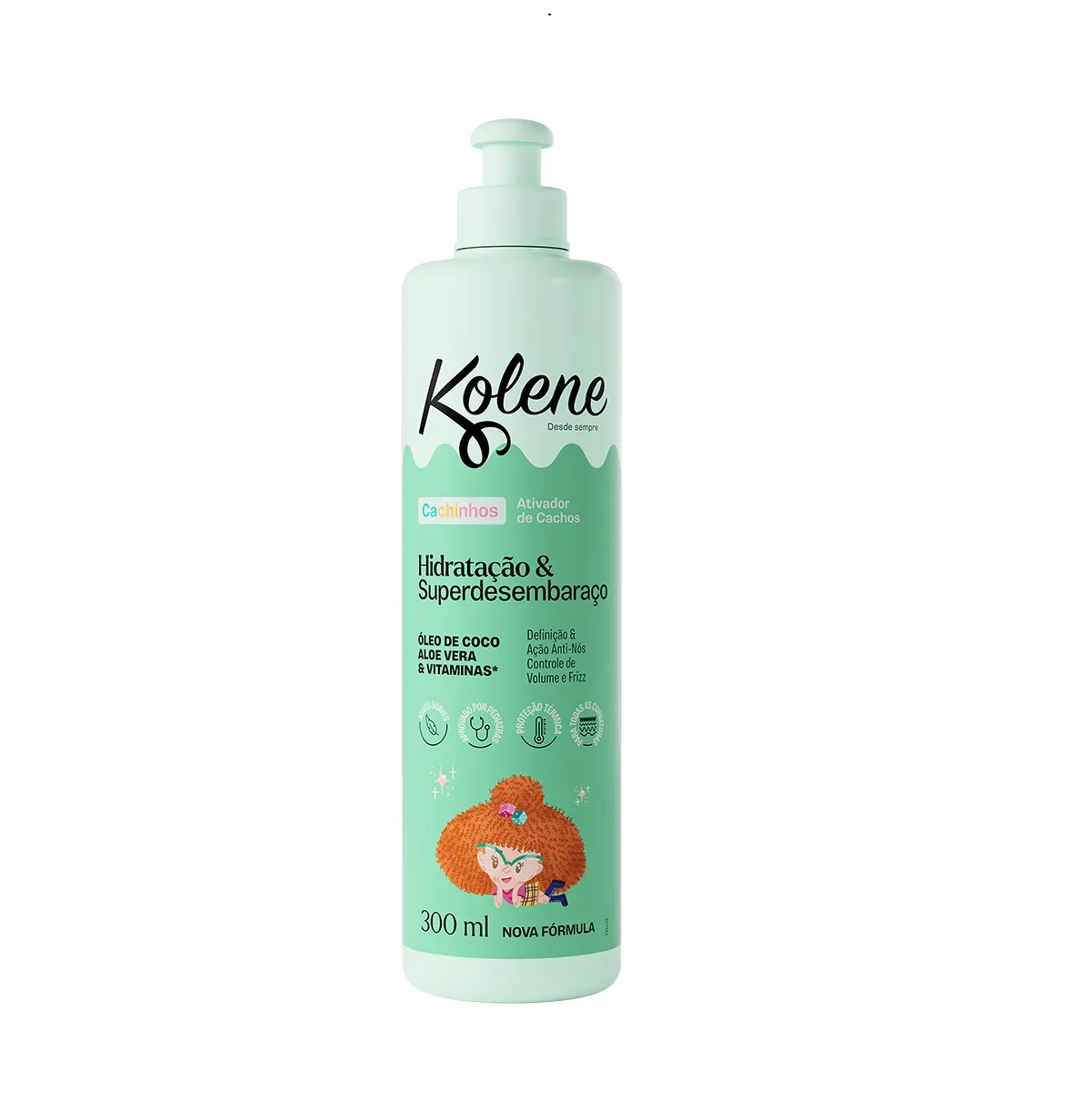 Ativador de Cachos Infantil Kolene Cachinhos Hidratação e Super Desembaraço 300ml