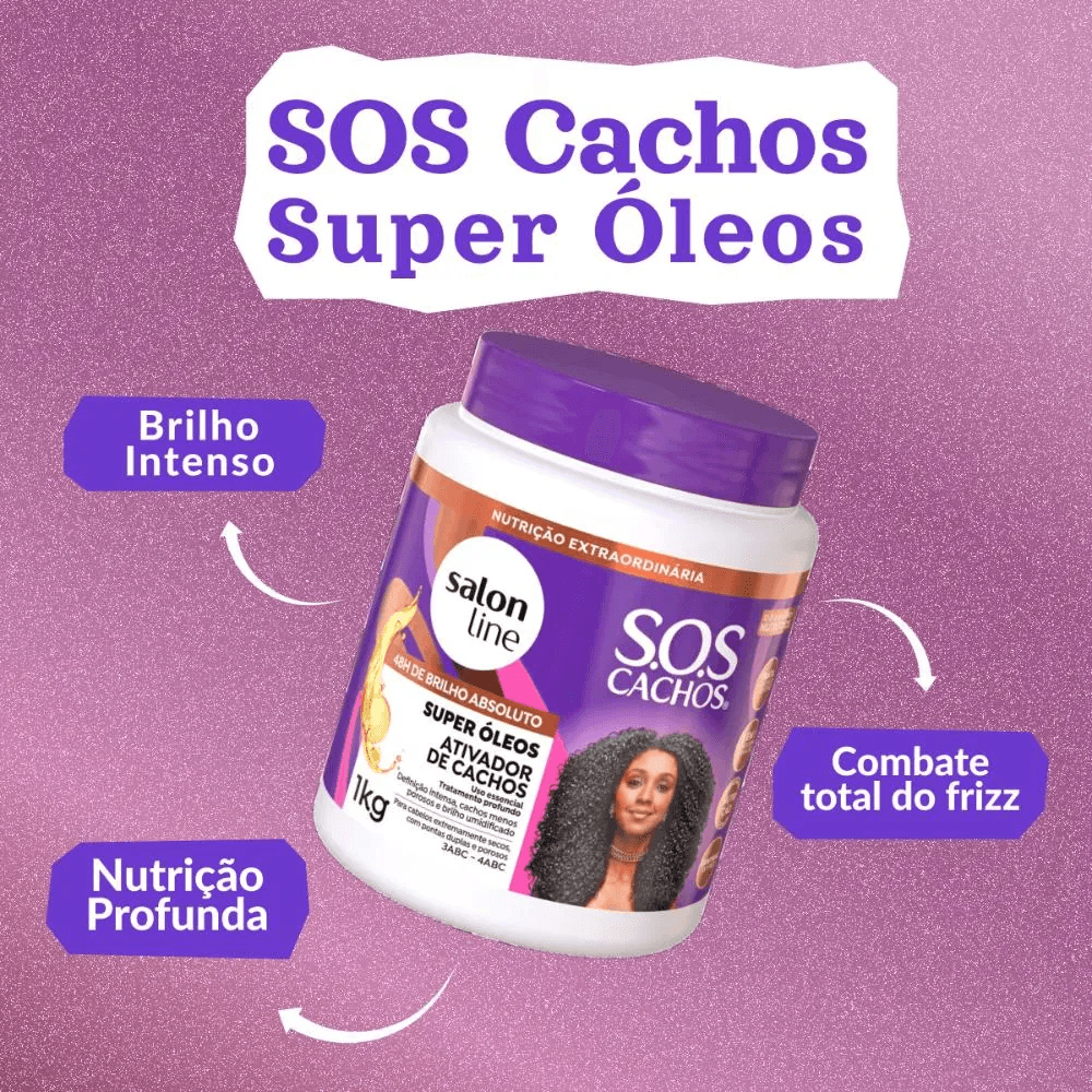 Ativador de Cachos Salon Line SOS Cachos Super Óleos 1kg — foto 4