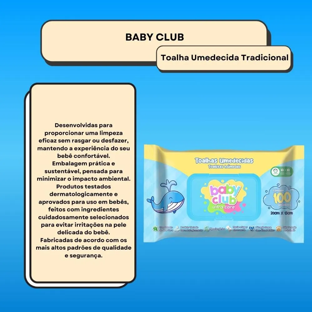 Baby Club Toalhas Umedecidas Premium 100 Folhas — foto 2