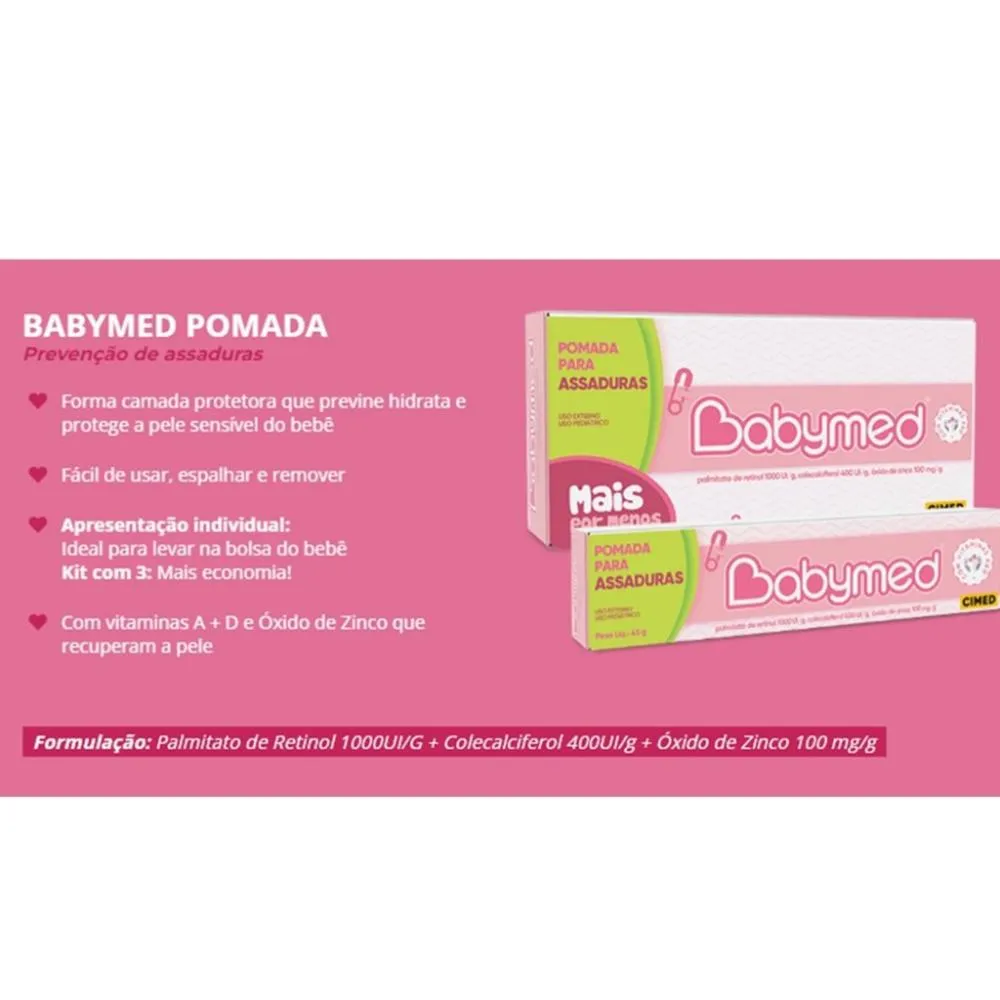 Babymed Pomada Menina - 45g - Rosa — foto 2